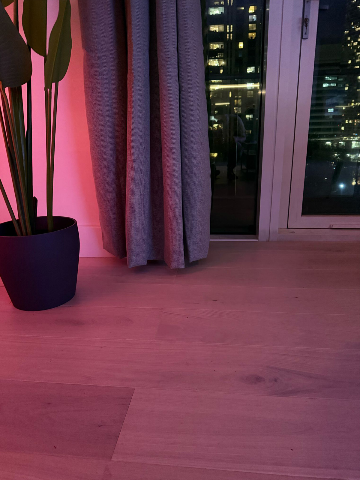 Oak floor in a living room